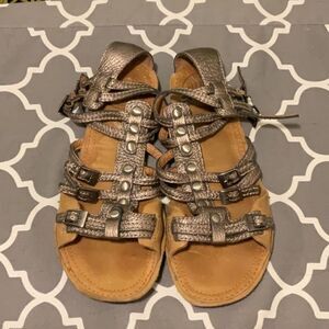 Palladium leather metallic sandals sz.6